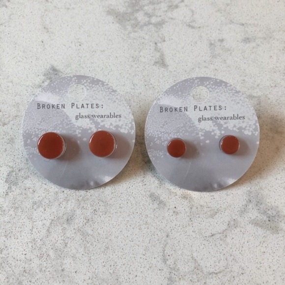 Glassblown Large Circle Stud Earrings - Picture 8 of 11